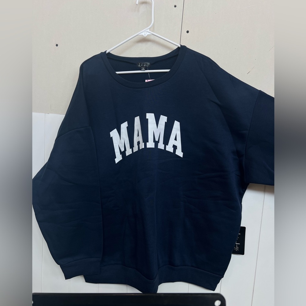 Bundle of 2 'MAMA' Sweatshirts navy and maroon XL - Picture 3 of 4